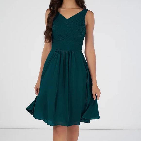 Azazie Dresses & Skirts - Azazie Grace Bridesmaids Dress - Pine